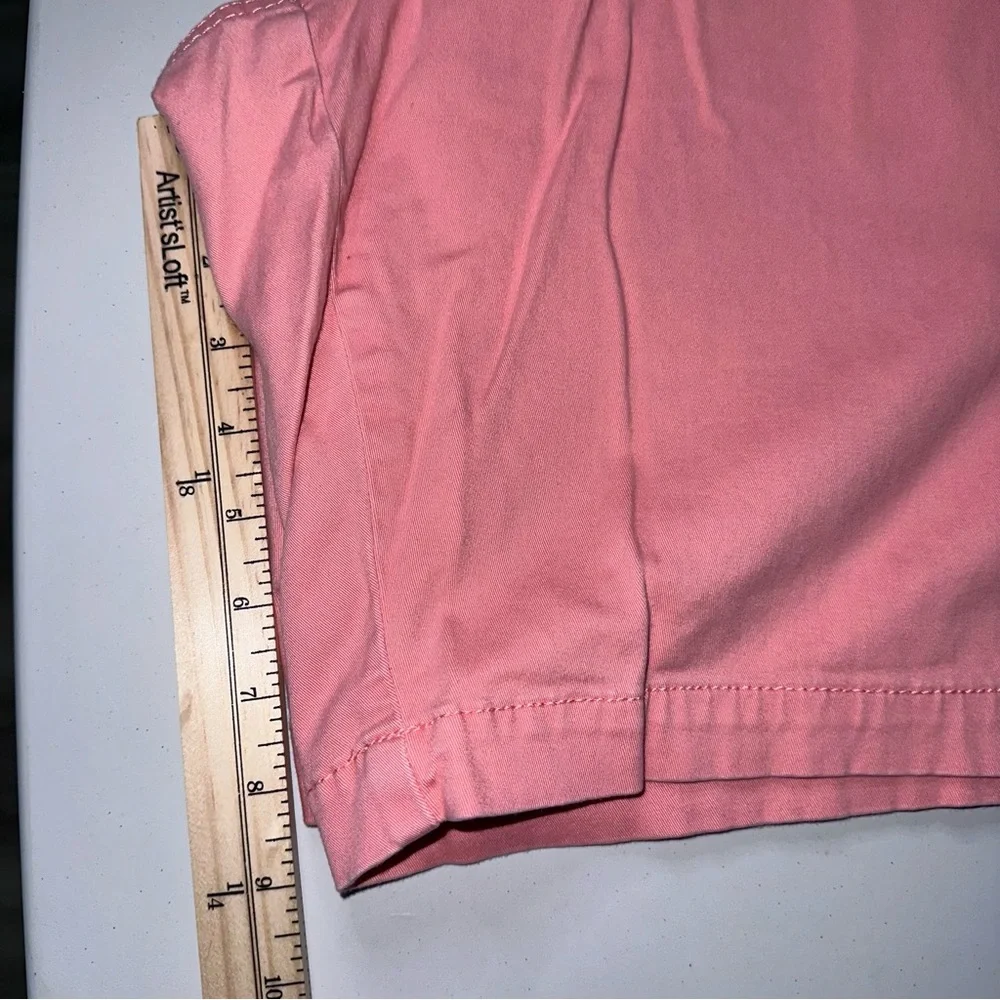 The Foundry Young Mens Chino Shorts Sz 50 Flat Front Coral Preppy Casual Dadcore